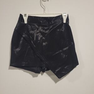 Handmade black formal skort